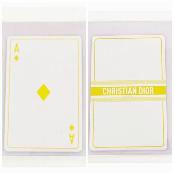 CHRISTIAN DIOR Playing Card Signature CD Stripe Logo Collectors COA - Picture 3 of 9
